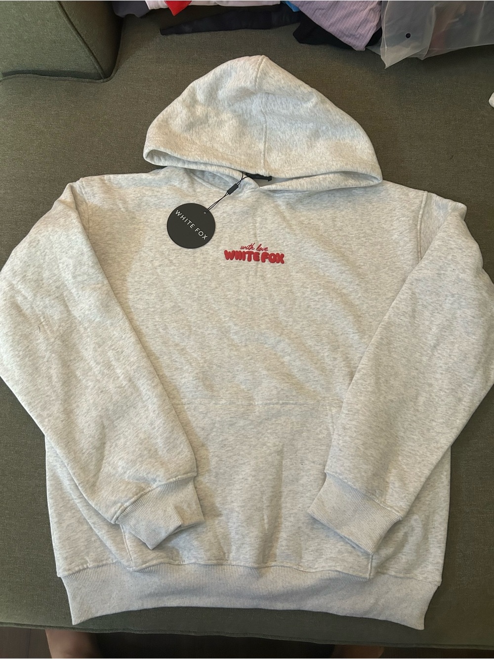 Whit Fox NWT With Love Oversized Marble Grey Hoodie